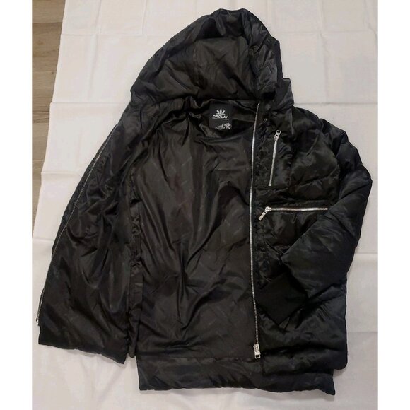 OROLAY Thickened Duck Down Jacket Womens Small Black Puffer Coat w/ Hood $140 - Picture 3 of 9